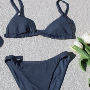 VAI Swim Thea Top + Poppy Bottom in Textured Dusk - XS